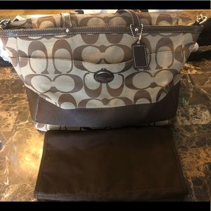 Coach tote diaper bag